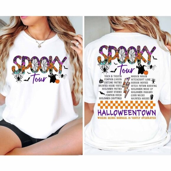 Unbranded Other - Spooky Tour Two Sides Shirt, Halloween Tour, Retro Halloween 2-Sides TShirt